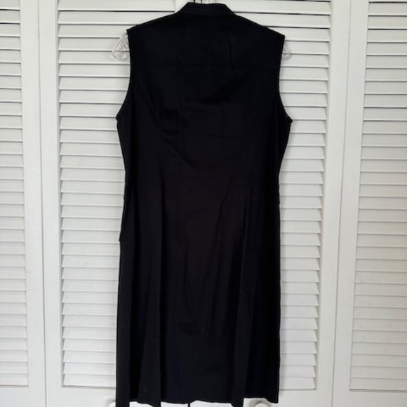 WOMEN'S LEMMIE FOR NINA LEONARD FRONT BUTTON BLACK DRESS WITH BELT,  SIZE: 8. - Picture 13 of 13